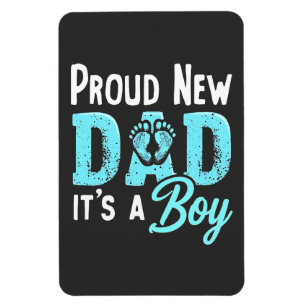 Trotse nieuwe vader Het is een jongen Geslacht Ont Magneet