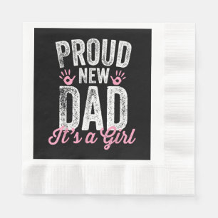 Trotse nieuwe vader Het is een meisje cadeautjes v Servet