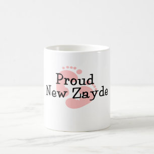 Trotse Nieuwe Zayde Baby Meisje Voetafdrukken Koffiemok