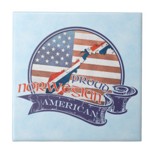 Trotse Noorse Amerikaanse Ceramiektegel Tegeltje