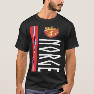 Trotse Noorse souvenirvlag van Noorwegen in Bokmal T-shirt