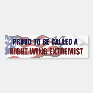 Trotse om een rechtsextremist te worden genoemd bumpersticker