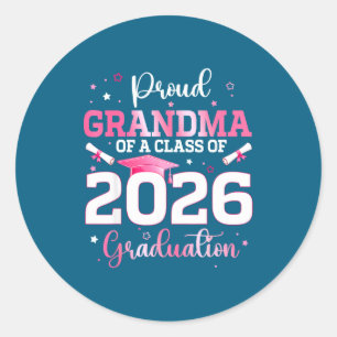 Trotse oma 2026 eindexamenklas ronde sticker