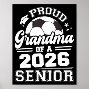 Trotse oma 2026 Senior Voetbal Illustratie Poster