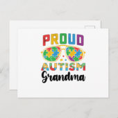 Trotse Oma Autism Awareness Briefkaart (Voorkant / Achterkant)