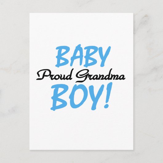 Trotse Oma Baby Boy T shirten en geschenken Briefkaart (Voorkant)
