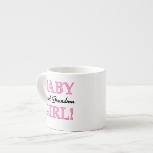 Trotse oma baby meisje geschenken espresso kop (Voorkant links)