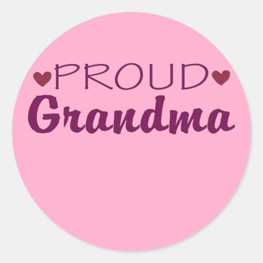 Trotse oma schattige hart stickers (Voorkant)