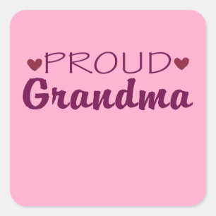 Trotse oma schattige hart stickers