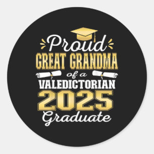 Trotse Oma van 2025 Valedictorian Afstuderen Ronde Sticker