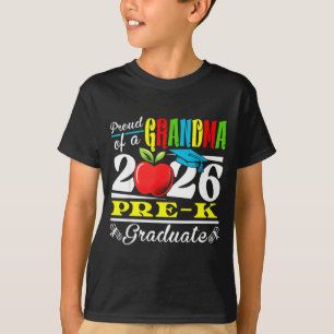 Trotse oma van afgestudeerde kleuter van 2026 moed t-shirt