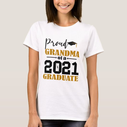 Trotse oma van een afgestudeerde in 2021 t-shirt (Voorkant)