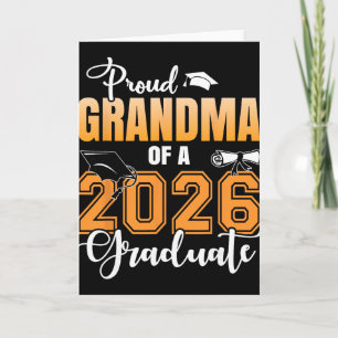 Trotse oma van een afgestudeerde in 2026 afstudeer kaart