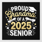 Trotse oma van een Afstuderen Afstuderen Golden 20 Raamsticker (Vel)