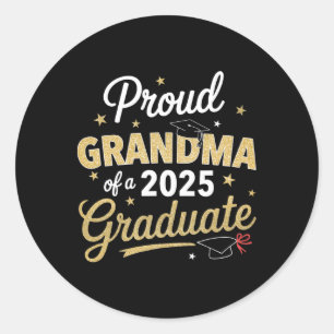 Trotse oma van een Afstuderen oma van 2025 Ronde Sticker