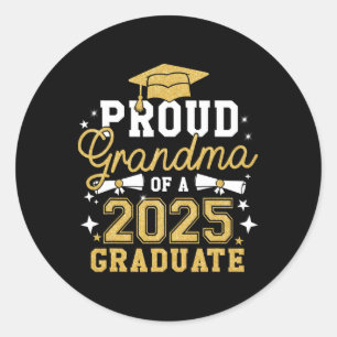 Trotse oma van een Afstuderen oma van 2025 Ronde Sticker