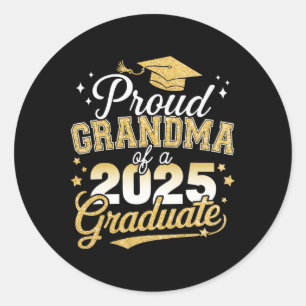 Trotse oma van een CL van 2025 Afstuderen senior A Ronde Sticker