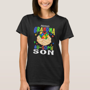Trotse oma van een fantastische zoon, bewustzijn v t-shirt