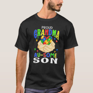 Trotse oma van een fantastische zoon, bewustzijn v t-shirt