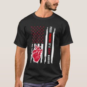 Trotse oma van een hee krijger CHD bewustzijn T-shirt
