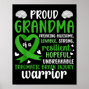 Trotse oma van een overlever van traumatisch herse poster