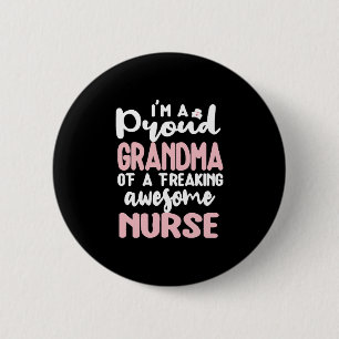 Trotse oma van een verpleegster oma verpleegkunde ronde button 5,7 cm