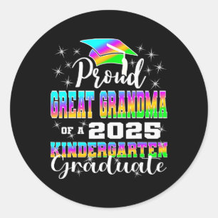 Trotse oma van kleuterschool Afstuderen 2025 Ronde Sticker