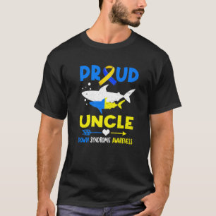 Trotse Oom Shark Down Syndrome Awareness T21 T-shirt