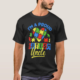 Trotse Oom Van Autisme Autisme Bewustzijn Autistis T-shirt