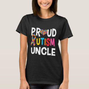 Trotse Oom Van Autisme Autisme Bewustzijn Autistis T-shirt