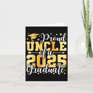 Trotse oom van een 2025 Afstuderen T-shirt Afstude Kaart