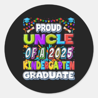 Trotse oom van een 2025 kleuterschool Afstuderen - Ronde Sticker