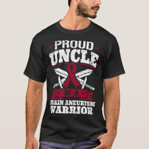 Trotse oom van een breinaneurysma Warrior Awarenes T-shirt
