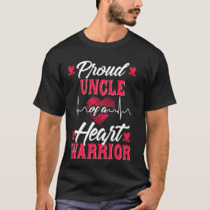 Trotse oom van een hart krijger CHD bewustzijn T-shirt