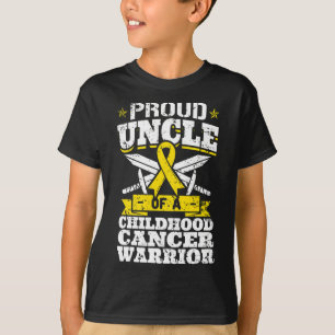 Trotse oom van een kindertijd kanker Warrior Aware T-shirt