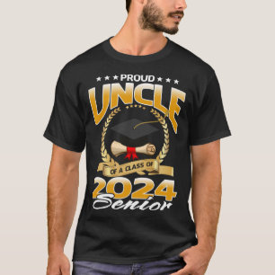 Trotse oom van een klasse van 2024 senior t-shirt