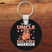 Trotse oom van een RSD CRPS Warrior Awareness Boxi Sleutelhanger (Voorkant)