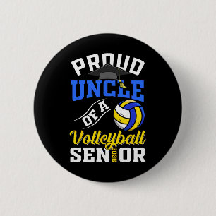 Trotse oom van een volleyll senior CL van 2025 gra Ronde Button 5,7 Cm