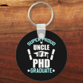 Trotse oom van PhD Afstuderen 2025 Doctoral Gradua Sleutelhanger (Voorkant)