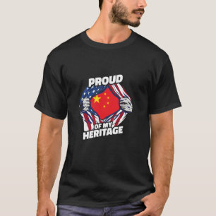 Trotse op mijn afkomst - Patriottische Chinees-Ame T-shirt