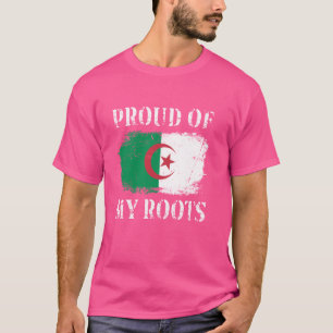 Trotse op mijn Algerijnse wortels Algerijnse vlag T-shirt