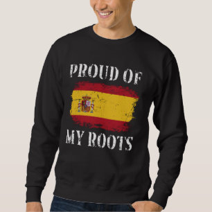 Trotse Op Mijn Spaanse Wortels Spaanse Vlag Spanje Trui