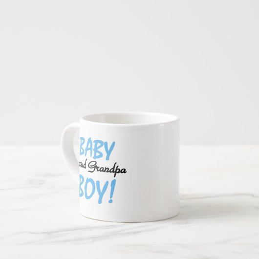 Trotse Opa Baby Boy T-shirts en geschenken Espresso Kop (Voorkant links)