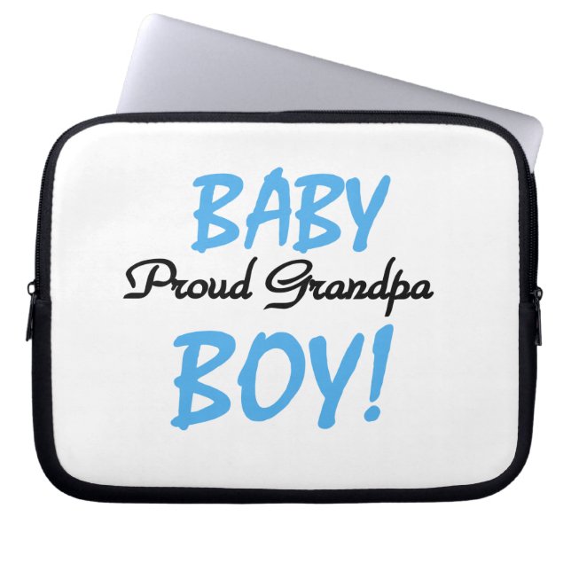 Trotse Opa Baby Boy T-shirts en geschenken Laptop Sleeve (Voorkant)