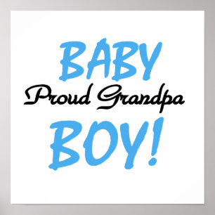 Trotse Opa Baby Boy T-shirts en geschenken Poster
