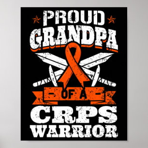 Trotse opa van een CRPS Warrior RSD Awareness RND Poster