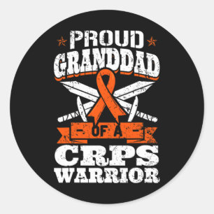 Trotse opa van een CRPS Warrior RSD Awareness RND Ronde Sticker