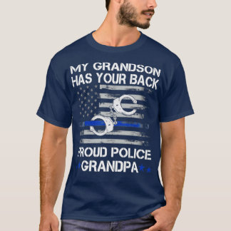 Trotse opa van een politieagent Mijn kleinzoon T-shirt