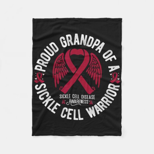 Trotse opa van een sikkelcelstrijder SCD Awarene Fleece Deken (Voorkant)