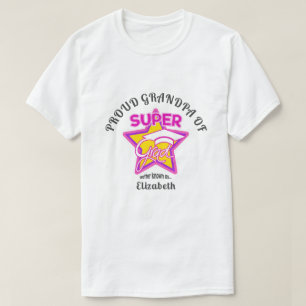 TROTSE OPA VAN Super Afstudeerder Roze-bewerkbare T-shirt